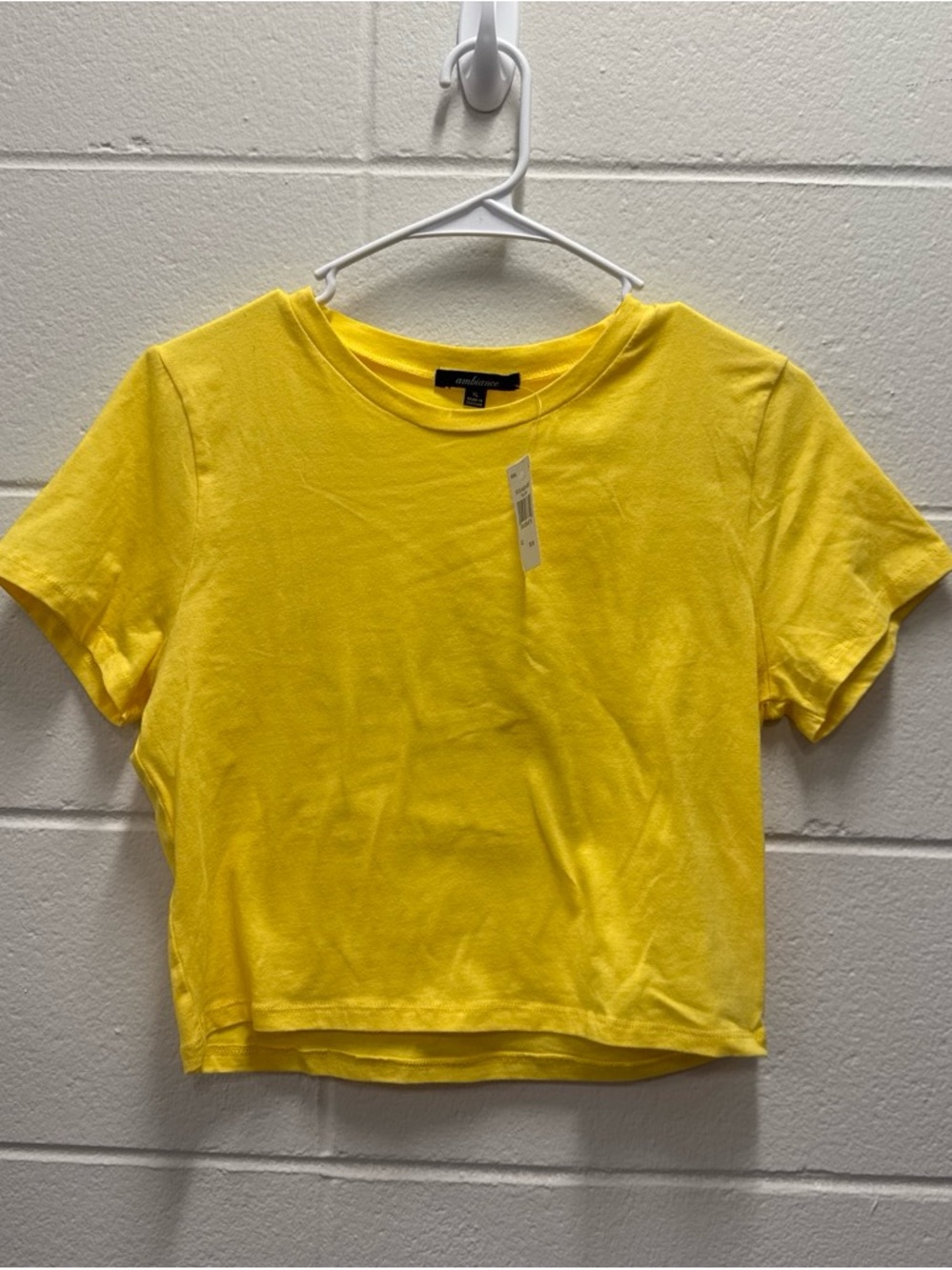 Ambiance Bright Yellow Crop Tee
